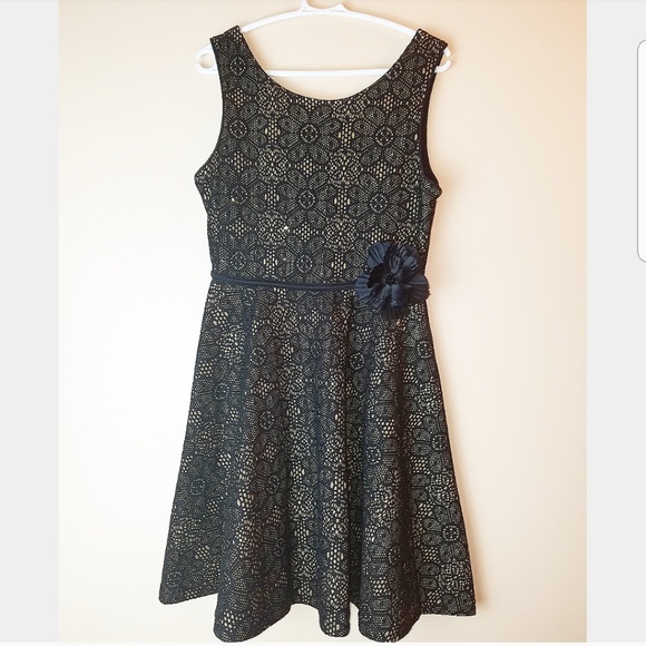 Emily West Black and Gold Dress - Picture 1 of 8